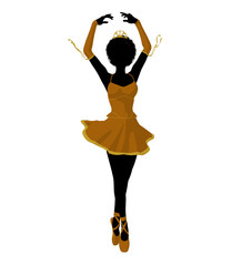 African American Ballerina Illustration Silhouette © Kathy Gold