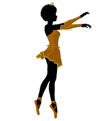 African American Ballerina Illustration Silhouette © Kathy Gold