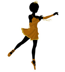 African American Ballerina Illustration Silhouette © Kathy Gold