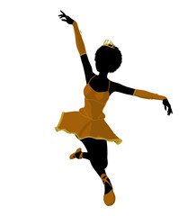 African American Ballerina Illustration Silhouette © Kathy Gold