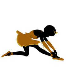 African American Ballerina Illustration Silhouette © Kathy Gold