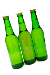 Fresh beer in bottles