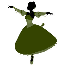 Ballerina Illustration Silhouette © Kathy Gold
