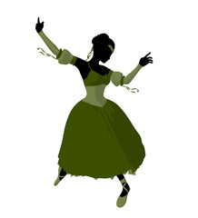 Ballerina Illustration Silhouette © Kathy Gold