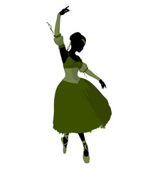Ballerina Illustration Silhouette © Kathy Gold