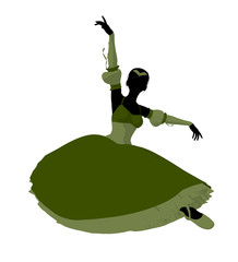 Ballerina Illustration Silhouette © Kathy Gold