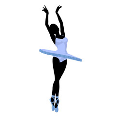 Ballerina Illustration Silhouette © Kathy Gold