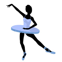 Ballerina Illustration Silhouette © Kathy Gold