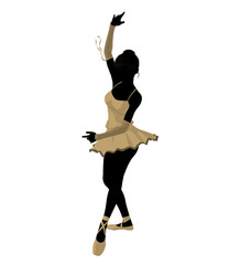 Ballerina Illustration Silhouette © Kathy Gold