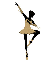 Ballerina Illustration Silhouette © Kathy Gold