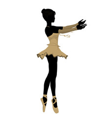Ballerina Illustration Silhouette © Kathy Gold