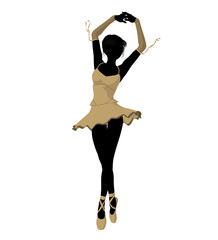 Ballerina Illustration Silhouette © Kathy Gold