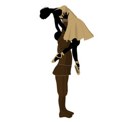 Ballet Couple Illustration Silhouette © Kathy Gold
