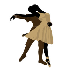 Ballet Couple Illustration Silhouette © Kathy Gold