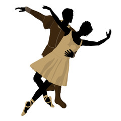 Ballet Couple Illustration Silhouette © Kathy Gold