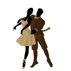 Ballet Couple Illustration Silhouette © Kathy Gold