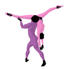 Ballet Couple Illustration Silhouette © Kathy Gold