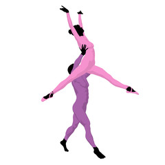 Ballet Couple Illustration Silhouette © Kathy Gold