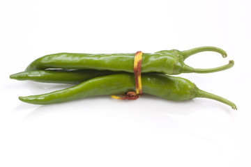 bunch of green chillies