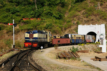 Toy train in India in to Shimla