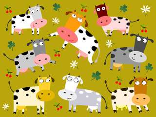 Colorful cows