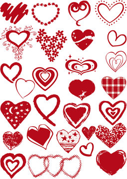 stylized hearts collection