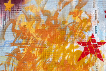 spraypaint peinture murale abstraite