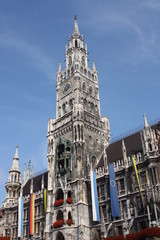 Obraz premium Marienplatz Monachium Niemcy
