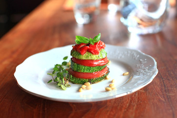 Ratatouille with pine nuts