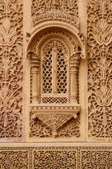 Fototapeta na wymiar Beautifolu Haveli in Jaisalmer city in India. Rajasthan