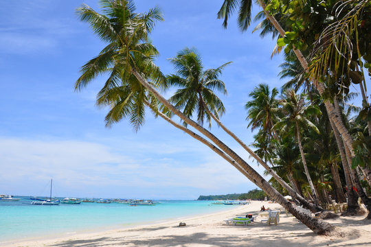 Beautiful White Sand Beach In Boracay