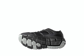 black sports shoes