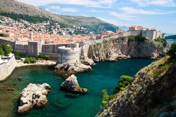 Dubrovnik scenic view on city walls