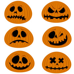 Set of terrible pumpkins