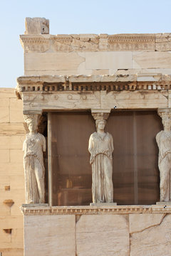 Erechtheion temple closeup, Acropolis, Athens, Greece