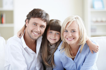 Smiling family