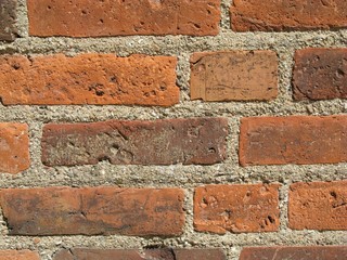 Backsteinwand - Ziegelsteine