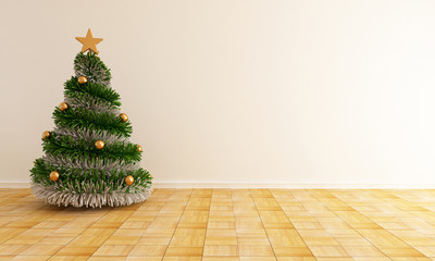 empty christmas interior