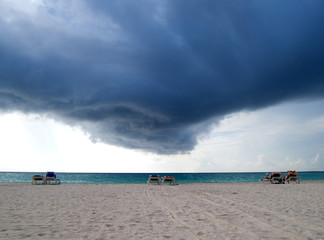 massive strom growing out to sea