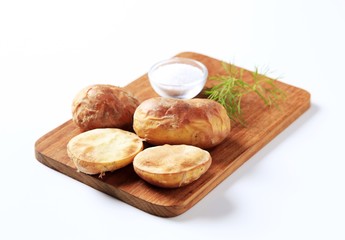 Roasted jacket potatoes