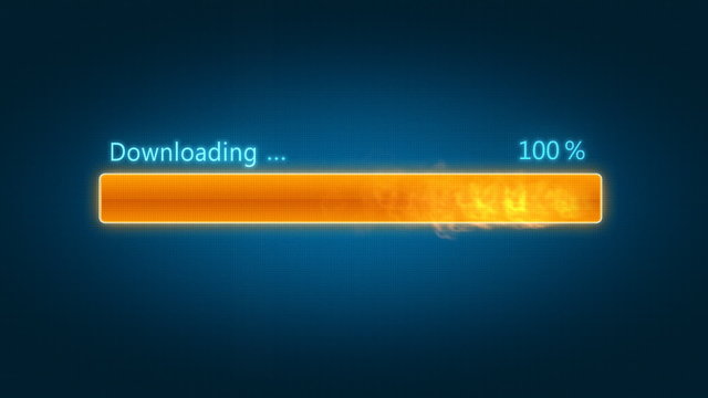 Fast internet connection with with hot download status bar