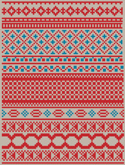 American textile pattern