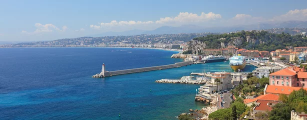 Foto op Canvas Panoramisch uitzicht over de stad Nice, Frankrijk. © Roman