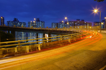 Fototapeta na wymiar city traffic at night