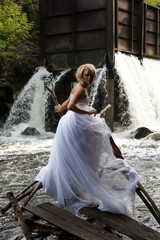 Young Bride On A River