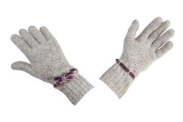 Female woollen gloves | Isolated