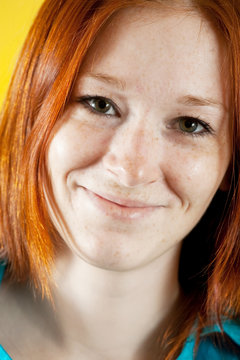 freckled young woman
