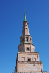 Fototapeta na wymiar tower on territories of Kremlin, city Kasan