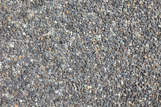 Grey gravel crushed stone texture background for construction material textur pattern natural backgorund