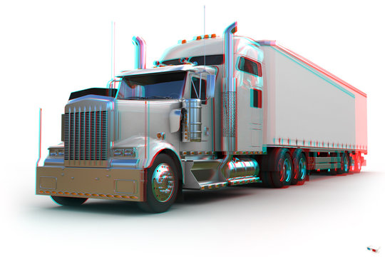 US Truck - 3d anaglyph stereo